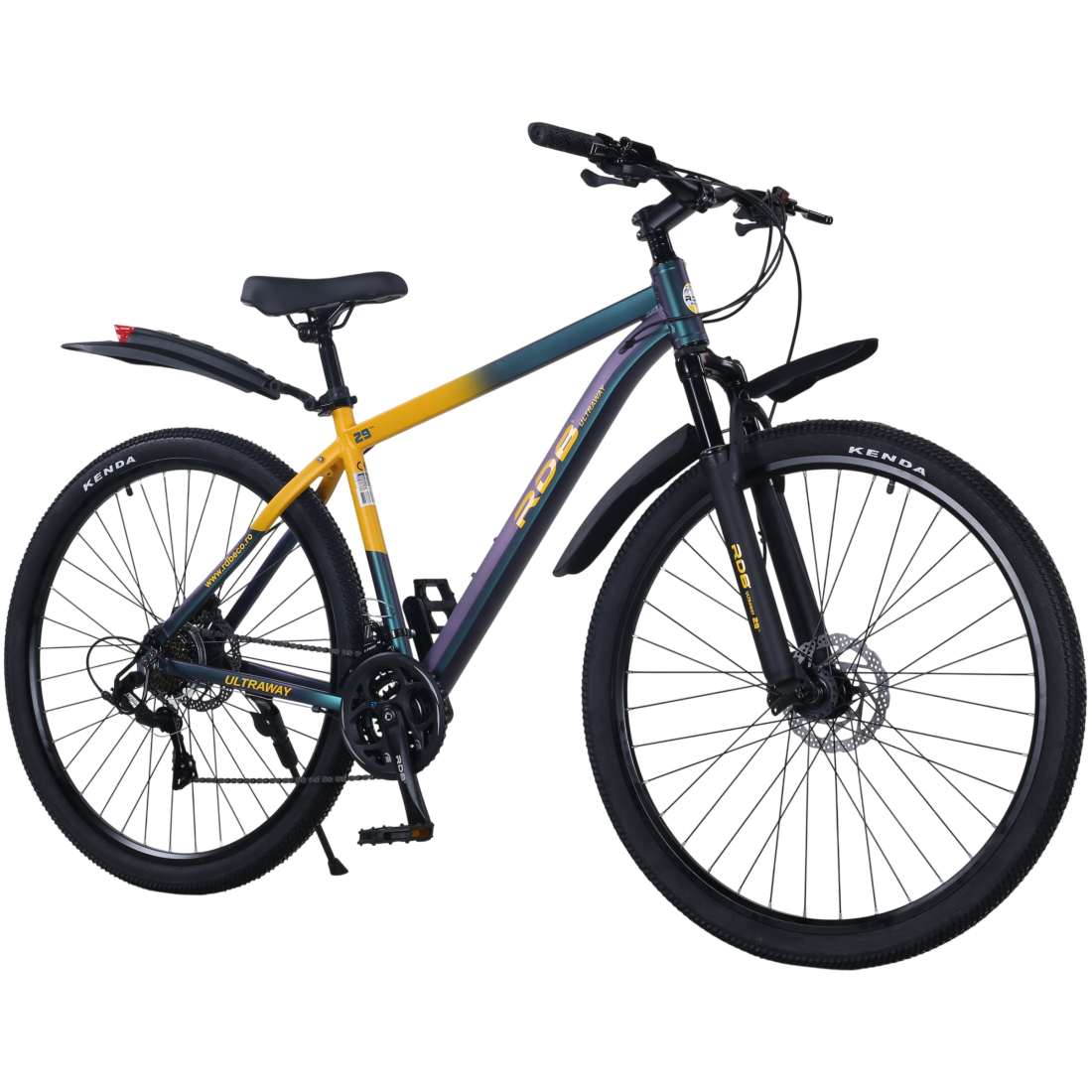 Bicicleta RDB BDF-SM, roata 29 inch, verde cu galben