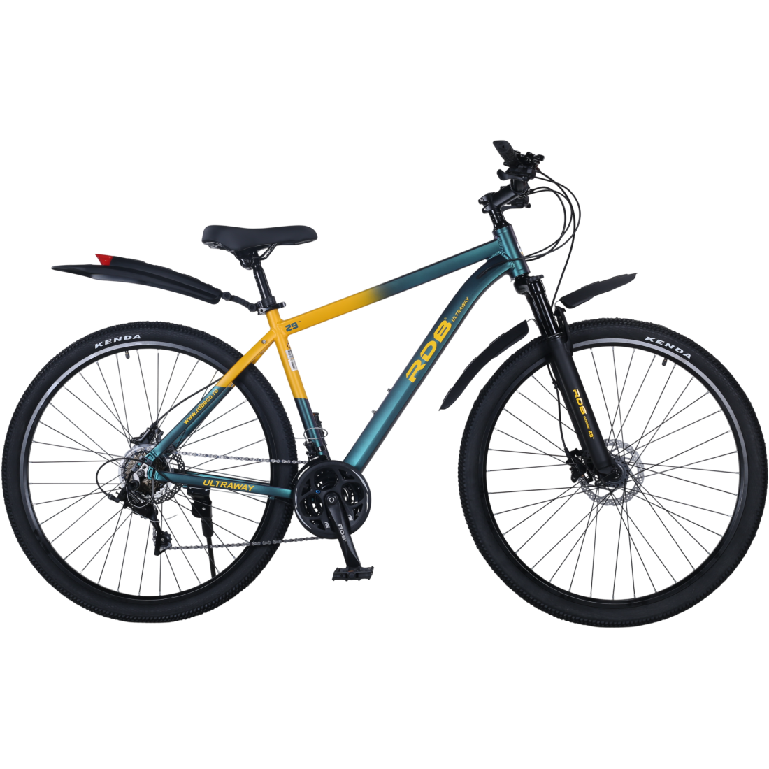 Bicicleta RDB BDF-SM, roata 29 inch, verde cu galben