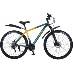 Bicicleta RDB BDF-SM, roata 29 inch, verde cu galben Bicicleta RDB BDF-SM, roata 29 inch, verde cu galben