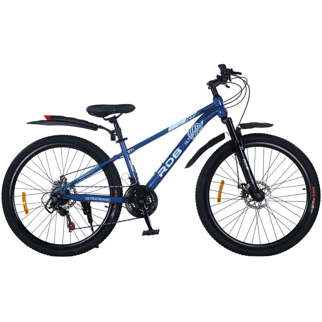 Bicicleta RDB BDF-TK300, roata 27.5 inch, negru cu portocaliu