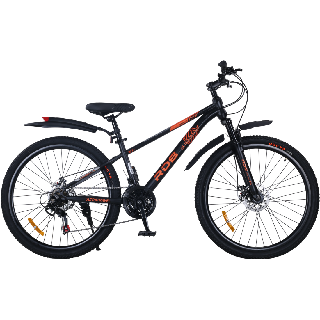Bicicleta RDB BDF-TK300, roata 27.5 inch, negru cu portocaliu