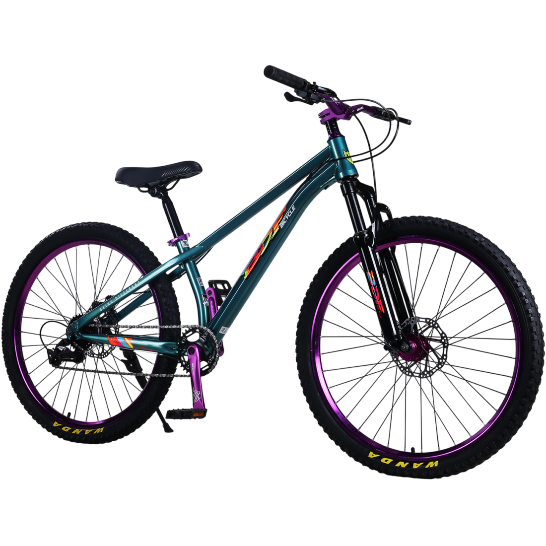 Bicicleta RDB BDF-TPC, roata 26 inch, verde cu violet
