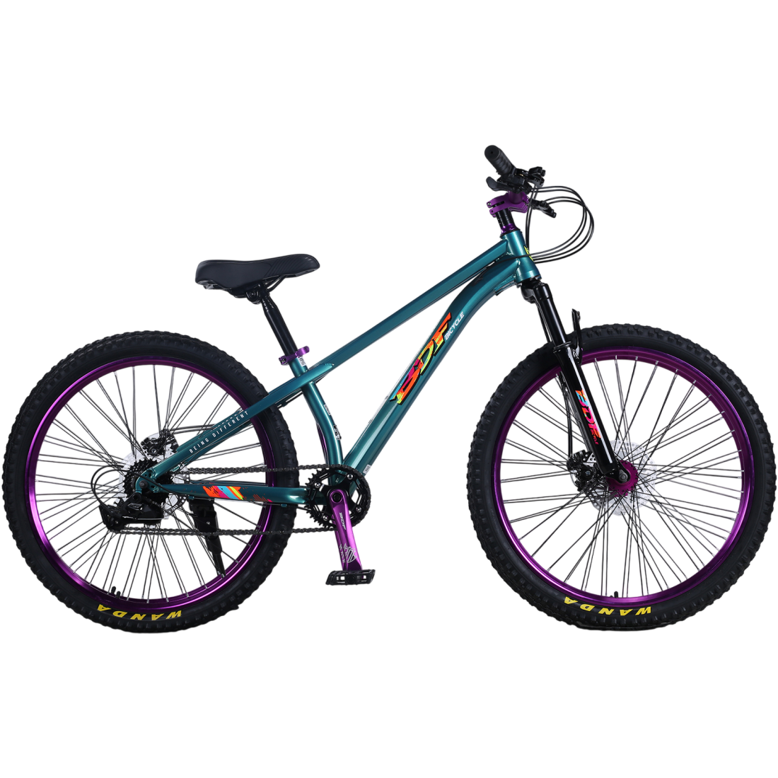 Bicicleta RDB BDF-TPC, roata 26 inch, verde cu violet
