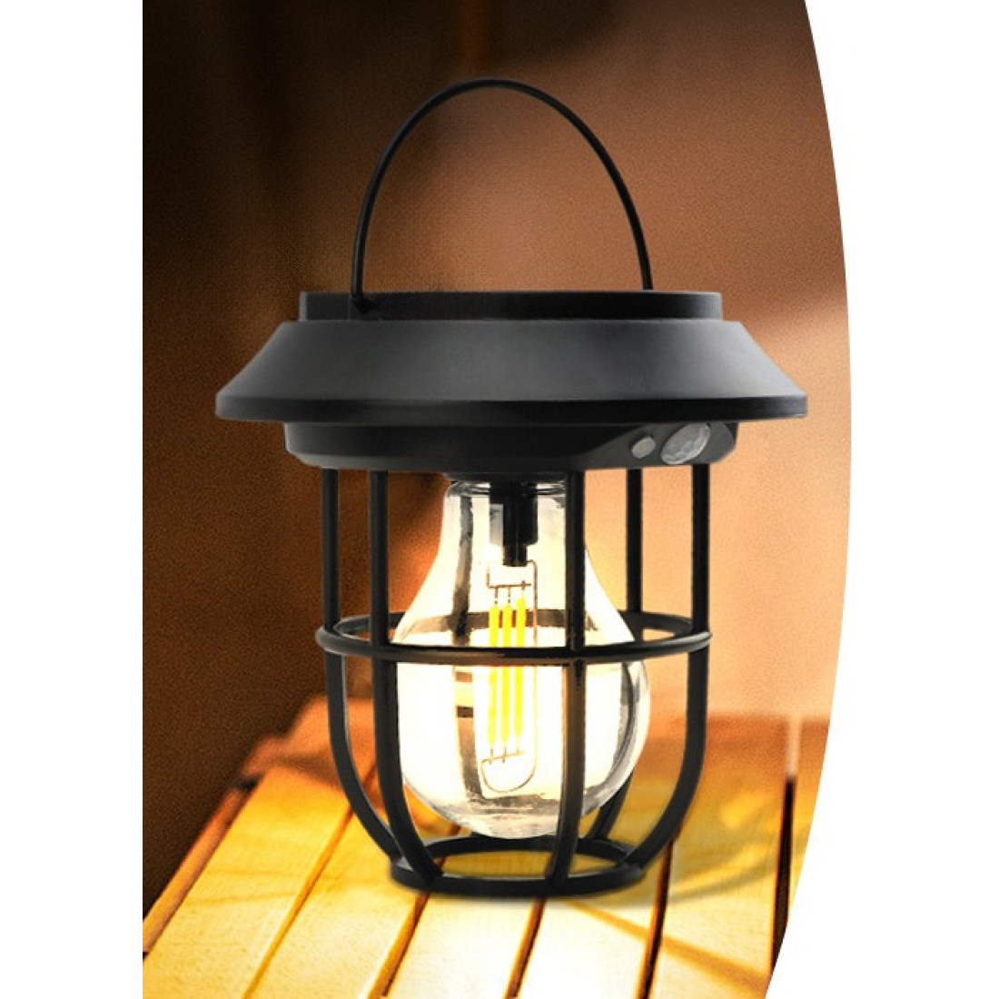 Lampa LED pentru camping, casa sau curte cu panou solar, 800 mAh