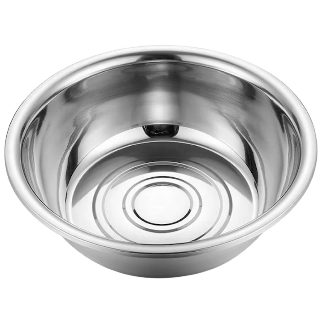 Lighean din inox cu margine, 70 cm diametru, material gros, rotund, adanc, rezistent, durabil, usor de curatat, multifunctional, ideal pentru bucatarie si uz zilnic, calitate premium