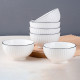 Bol ceramic elegant cu textura striata, 11 cm diametru, alb Bol ceramic elegant cu textura striata, 11 cm diametru, alb