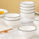 Bol ceramic elegant cu textura striata, 11 cm diametru, alb Bol ceramic elegant cu textura striata, 11 cm diametru, alb