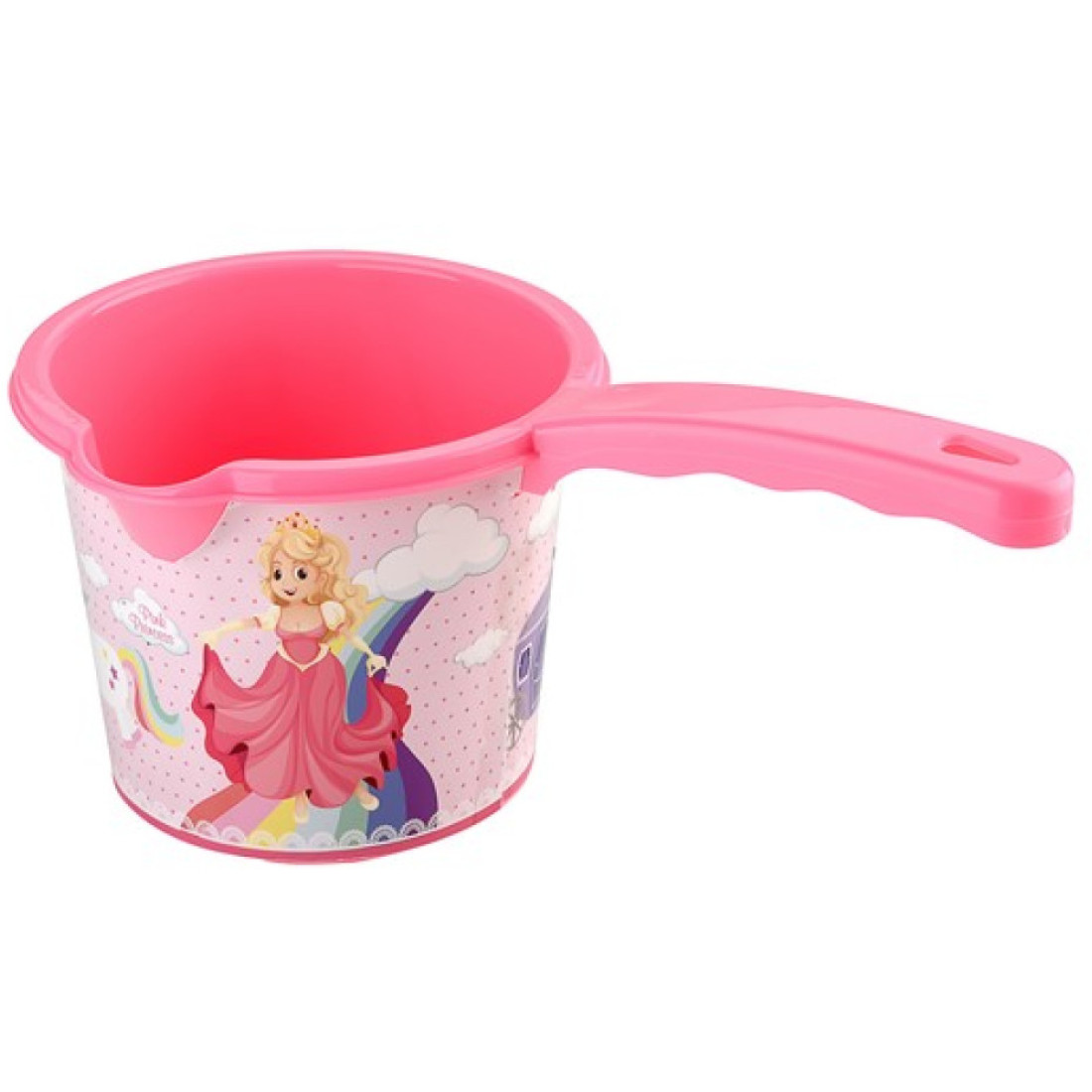Cana de clatire bebelusi cu maner, 1.2L, 15 x 28 x 14 cm, roz