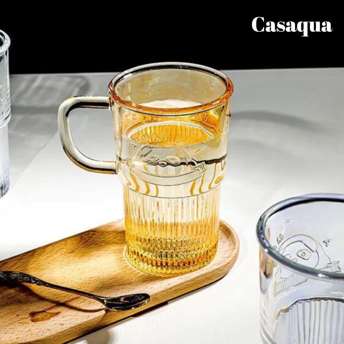 Cana din sticla cu capac etans, pai si maner, I AM PANDA, 400 ml Cana din sticla cu capac etans, pai si maner, I AM PANDA, 400 ml