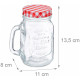 Cana din sticla pentru limonada, cu capac, 350 ml, verde Cana din sticla pentru limonada, cu capac, 350 ml, verde