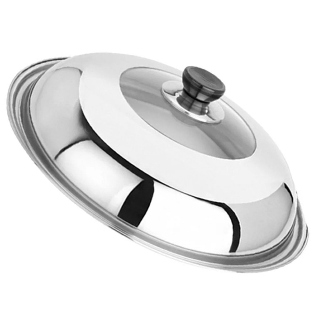 Capac oala din inox si sticla, 45 cm
