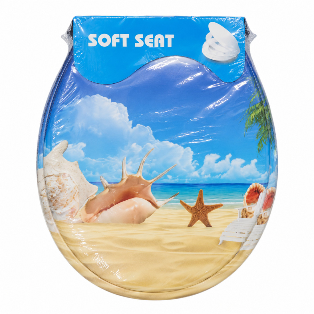 Capac WC din PVC cu imprimeu pe ambele fete, 41 x 36 cm, diverse modele Capac WC din PVC cu imprimeu pe ambele fete, 41 x 36 cm, diverse modele