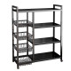 Carucior de depozitare multifunctional cu rafturi si 4 cosuri metalice, structura metalica, 82 x 30 x 135 cm Carucior de depozitare multifunctional cu rafturi si 4 cosuri metalice, structura metalica, 82 x 30 x 135 cm