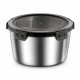 Caserola alimentara din inox 2L, cu capac ermetic si cleme de inchidere, pentru mancare si depozitare, dimensiuni 19 x 10 cm Caserola alimentara din inox 2L, cu capac ermetic si cleme de inchidere, pentru mancare si depozitare, dimensiuni 19 x 10 cm