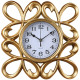 Ceas de perete decorativ 25 cm cu rama ornamentala, design elegant, auriu Ceas de perete decorativ 25 cm cu rama ornamentala, design elegant, auriu