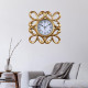Ceas de perete decorativ 25 cm cu rama ornamentala, design elegant, auriu Ceas de perete decorativ 25 cm cu rama ornamentala, design elegant, auriu