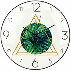 Ceas de perete decorativ, 30 cm, design geometric