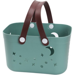 Cos depozitare din plastic cu manere, 28 x 20 x 18 cm, albastru Cos depozitare din plastic cu manere, 28 x 20 x 18 cm, albastru