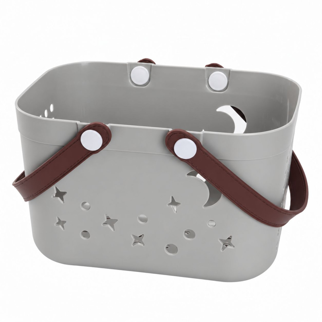 Cos depozitare din plastic cu manere, 28 x 20 x 18 cm, gri Cos depozitare din plastic cu manere, 28 x 20 x 18 cm, gri