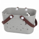 Cos depozitare din plastic cu manere, 28 x 20 x 18 cm, gri Cos depozitare din plastic cu manere, 28 x 20 x 18 cm, gri