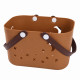 Cos depozitare din plastic cu manere, 28 x 20 x 18 cm, maro Cos depozitare din plastic cu manere, 28 x 20 x 18 cm, maro
