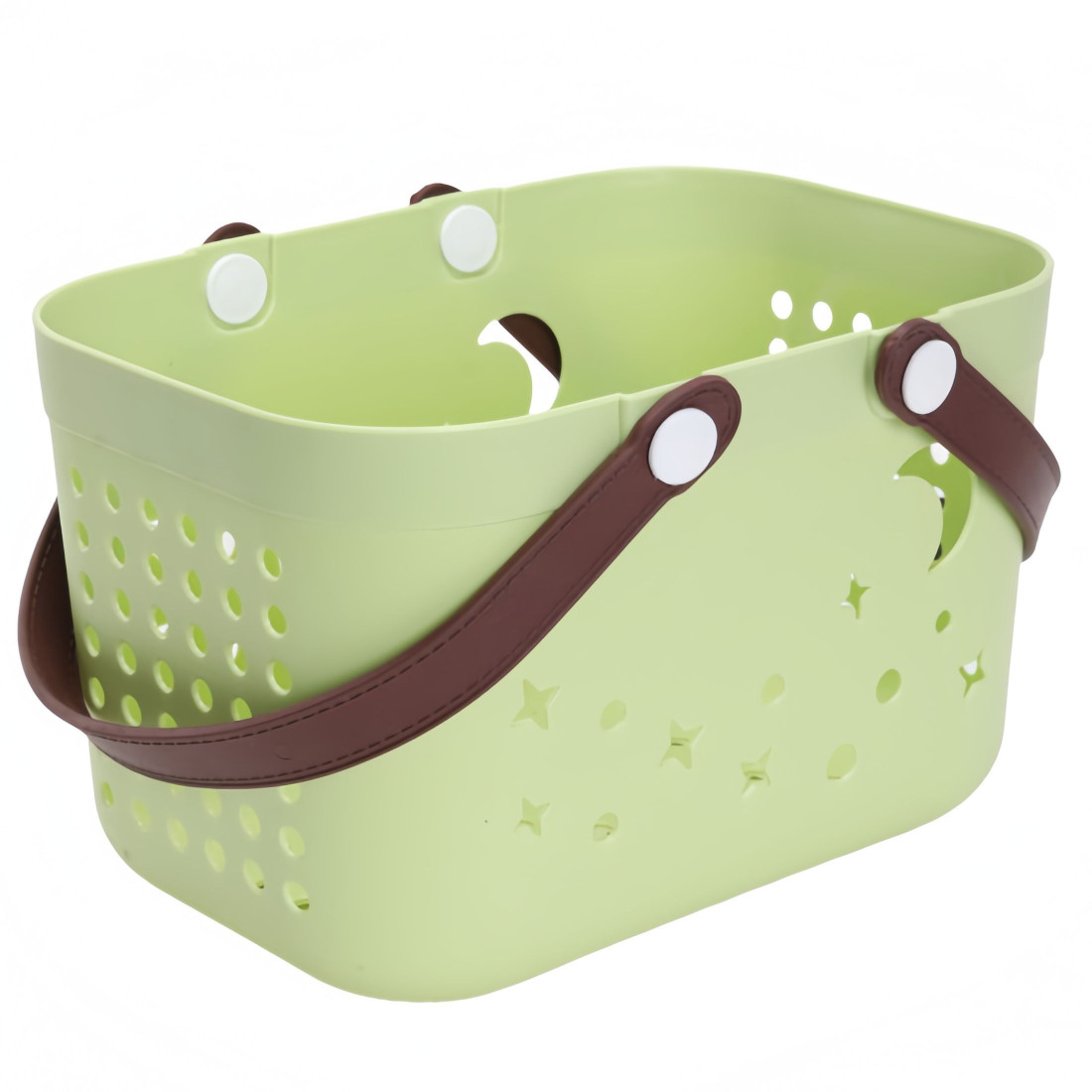 Cos depozitare din plastic cu manere, 28 x 20 x 18 cm, verde Cos depozitare din plastic cu manere, 28 x 20 x 18 cm, verde