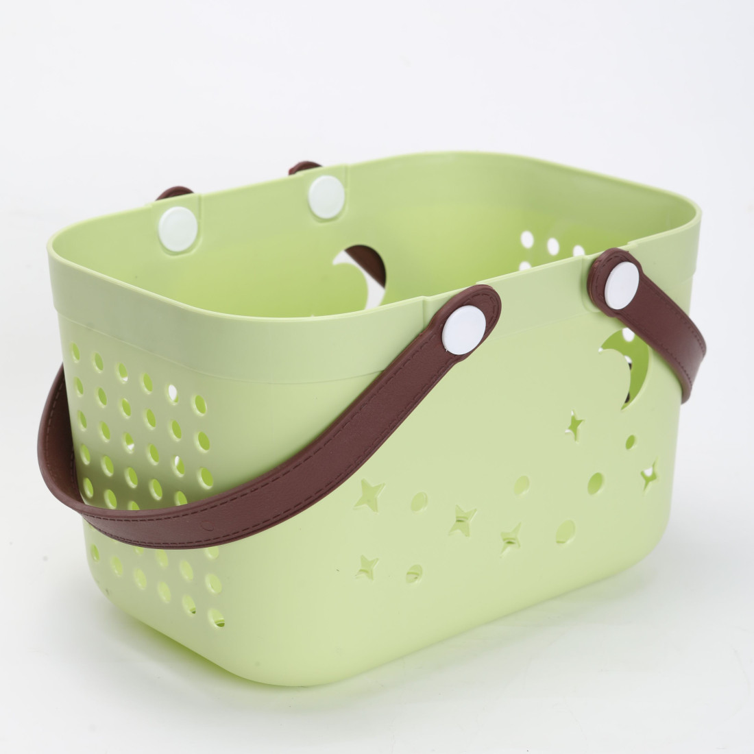 Cos depozitare din plastic cu manere, 28 x 20 x 18 cm, verde Cos depozitare din plastic cu manere, 28 x 20 x 18 cm, verde