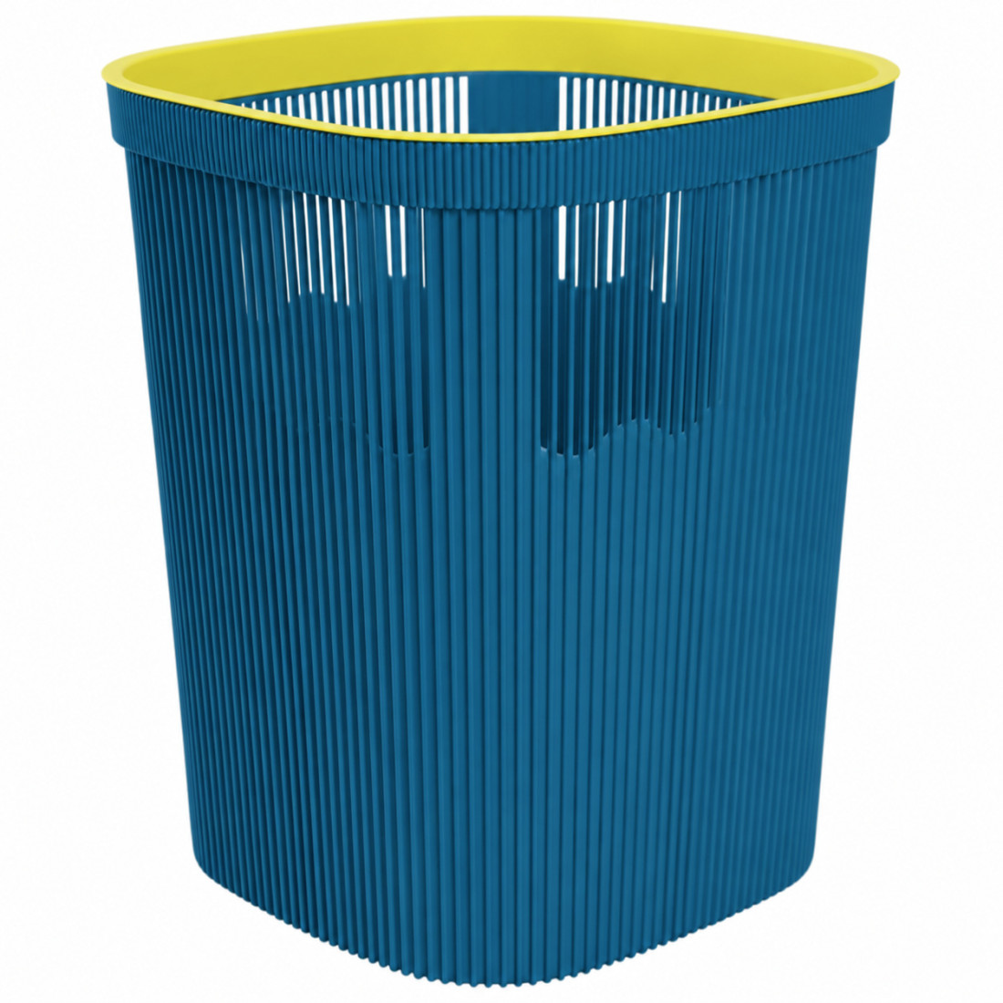 Cos de gunoi din plastic, 23.5 x 28 cm, design modern si compact, albastru