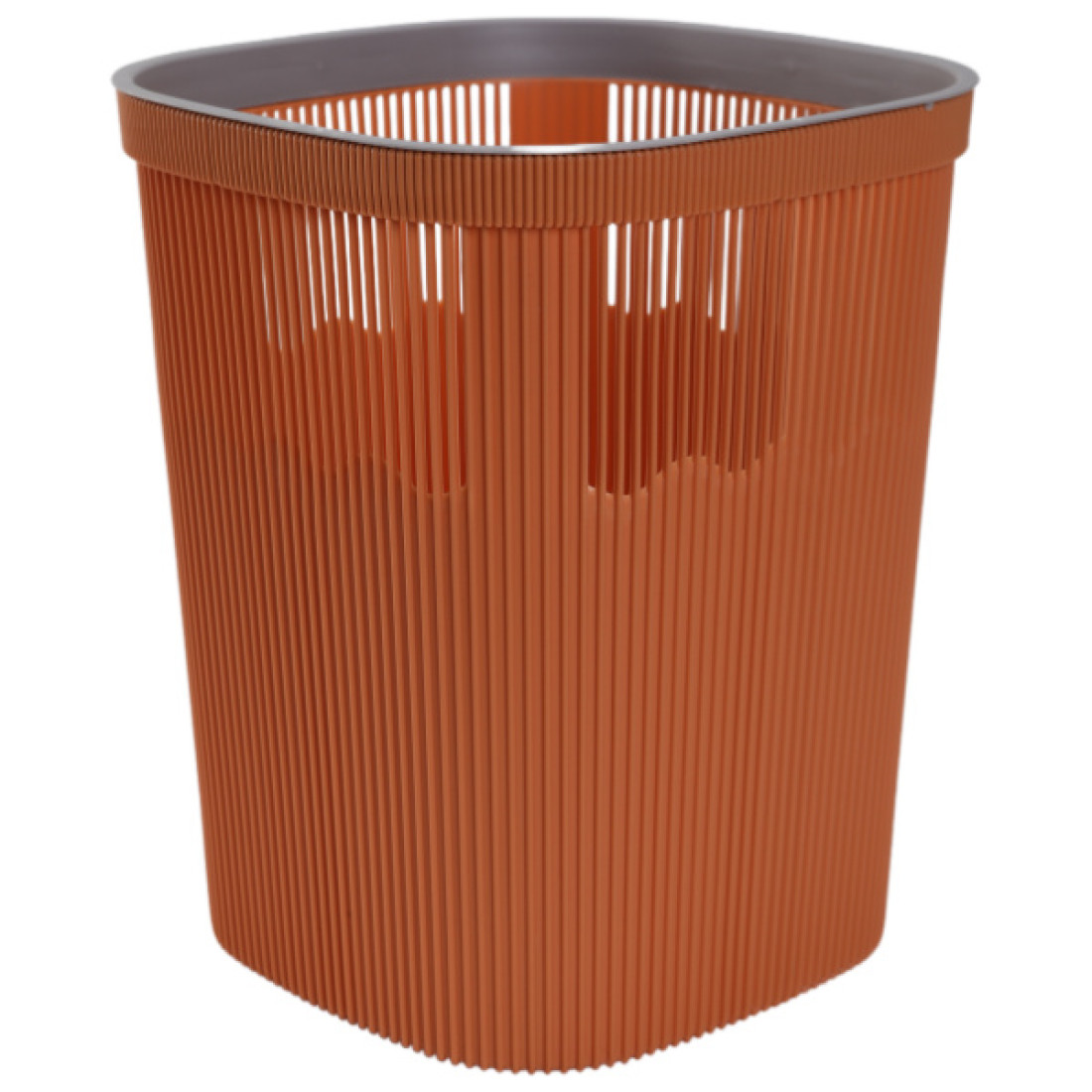 Cos de gunoi din plastic, 23.5 x 28 cm, design modern si compact, portocaliu