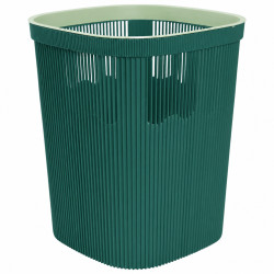 Cos de gunoi din plastic, 23.5 x 28 cm, design modern si compact, verde