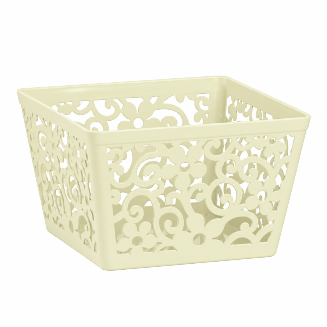 Cos pentru fructe patrat, design modern, pentru bucatarie si masa, 18 x 18 x 11.5 cm
