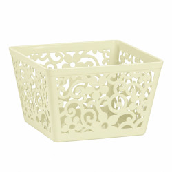 Cos pentru fructe patrat, design modern, pentru bucatarie si masa, 18 x 18 x 11.5 cm