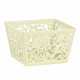 Cos pentru fructe patrat, design modern, pentru bucatarie si masa, 18 x 18 x 11.5 cm