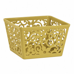 Cos pentru fructe patrat, design modern, pentru bucatarie si masa, 18 x 18 x 11.5 cm