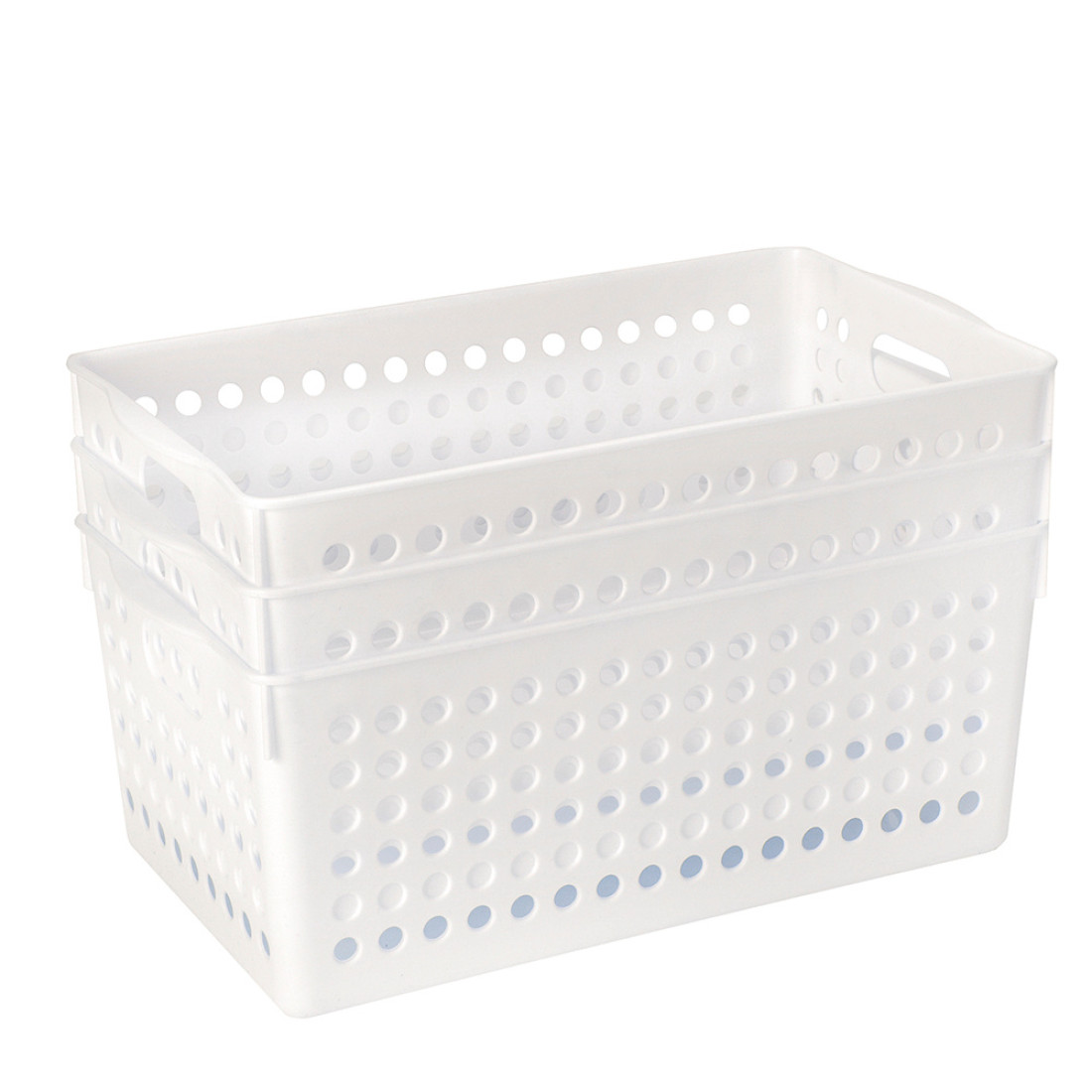 Cos organizator multifunctional din plastic, 30 x 14 x 12 cm, alb Cos organizator multifunctional din plastic, 30 x 14 x 12 cm, alb