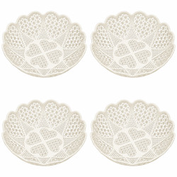 Cos pentru paine si fructe, model decorativ cu inimioare, plastic, diametru 25 cm, inaltime 7 cm