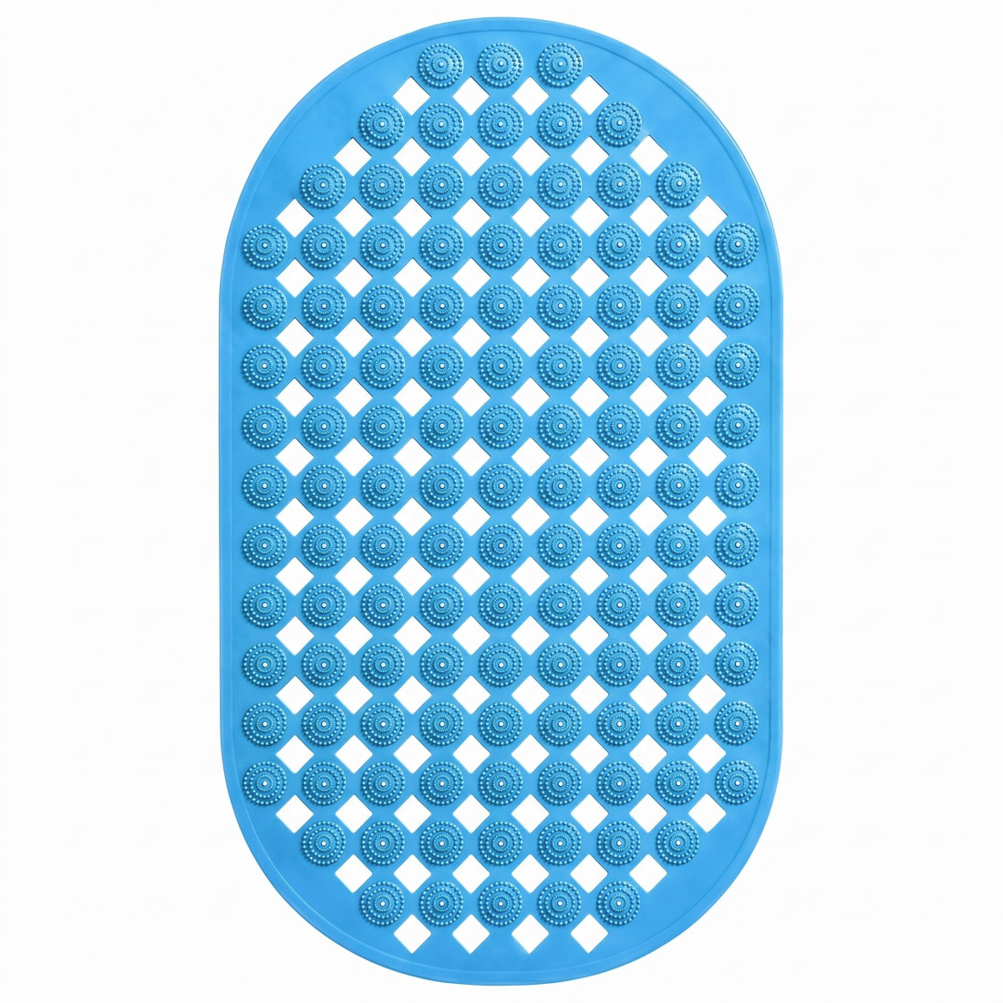 Covoras baie, antiderapant, oval, 36 x 69 cm, albastru Covoras baie, antiderapant, oval, 36 x 69 cm, albastru