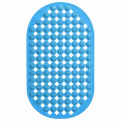 Covoras baie, antiderapant, oval, 36 x 69 cm, albastru Covoras baie, antiderapant, oval, 36 x 69 cm, albastru