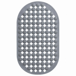 Covoras baie, antiderapant, oval, 36 x 69 cm, gri Covoras baie, antiderapant, oval, 36 x 69 cm, gri