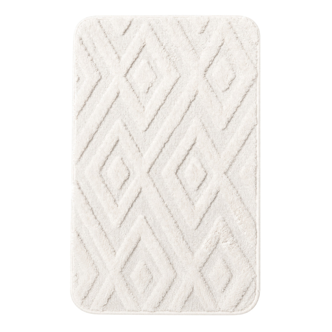 Covoras baie din microfibra, 38 x 58 cm, super absorbant, moale, uscare rapida, model romburi, alb Covoras baie din microfibra, 38 x 58 cm, super absorbant, moale, uscare rapida, model romburi, alb