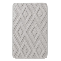 Covoras baie din microfibra, 38 x 58 cm, super absorbant, moale, uscare rapida, model romburi, gri Covoras baie din microfibra, 38 x 58 cm, super absorbant, moale, uscare rapida, model romburi, gri