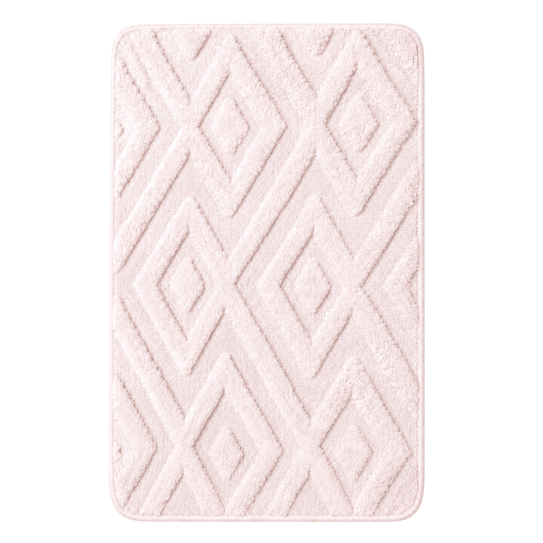 Covoras baie din microfibra, 38 x 58 cm, super absorbant, moale, uscare rapida, model romburi, roz Covoras baie din microfibra, 38 x 58 cm, super absorbant, moale, uscare rapida, model romburi, roz