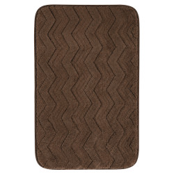 Covoras baie pufos din microfibra, model valuri, antiderapant, 40 x 60 cm, maro Covoras baie pufos din microfibra, model valuri, antiderapant, 40 x 60 cm, maro