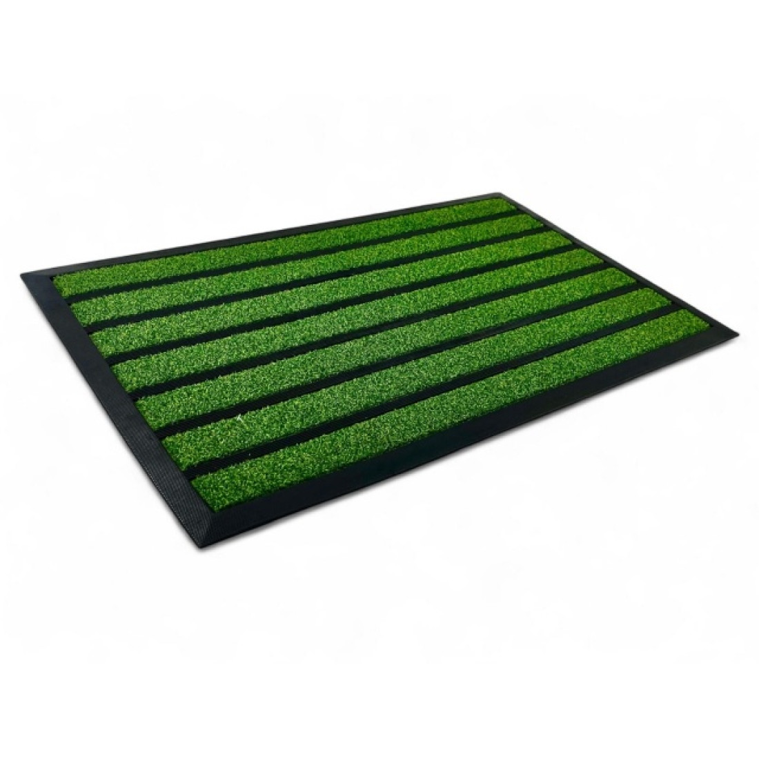 Covoras intrare cauciuc, 75 cm x 45 cm, tip gazon artificial, antiderapant, verde Covoras intrare cauciuc, 75 cm x 45 cm, tip gazon artificial, antiderapant, verde