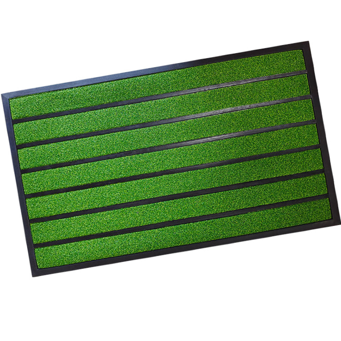 Covoras intrare cauciuc, 75 cm x 45 cm, tip gazon artificial, antiderapant, verde Covoras intrare cauciuc, 75 cm x 45 cm, tip gazon artificial, antiderapant, verde