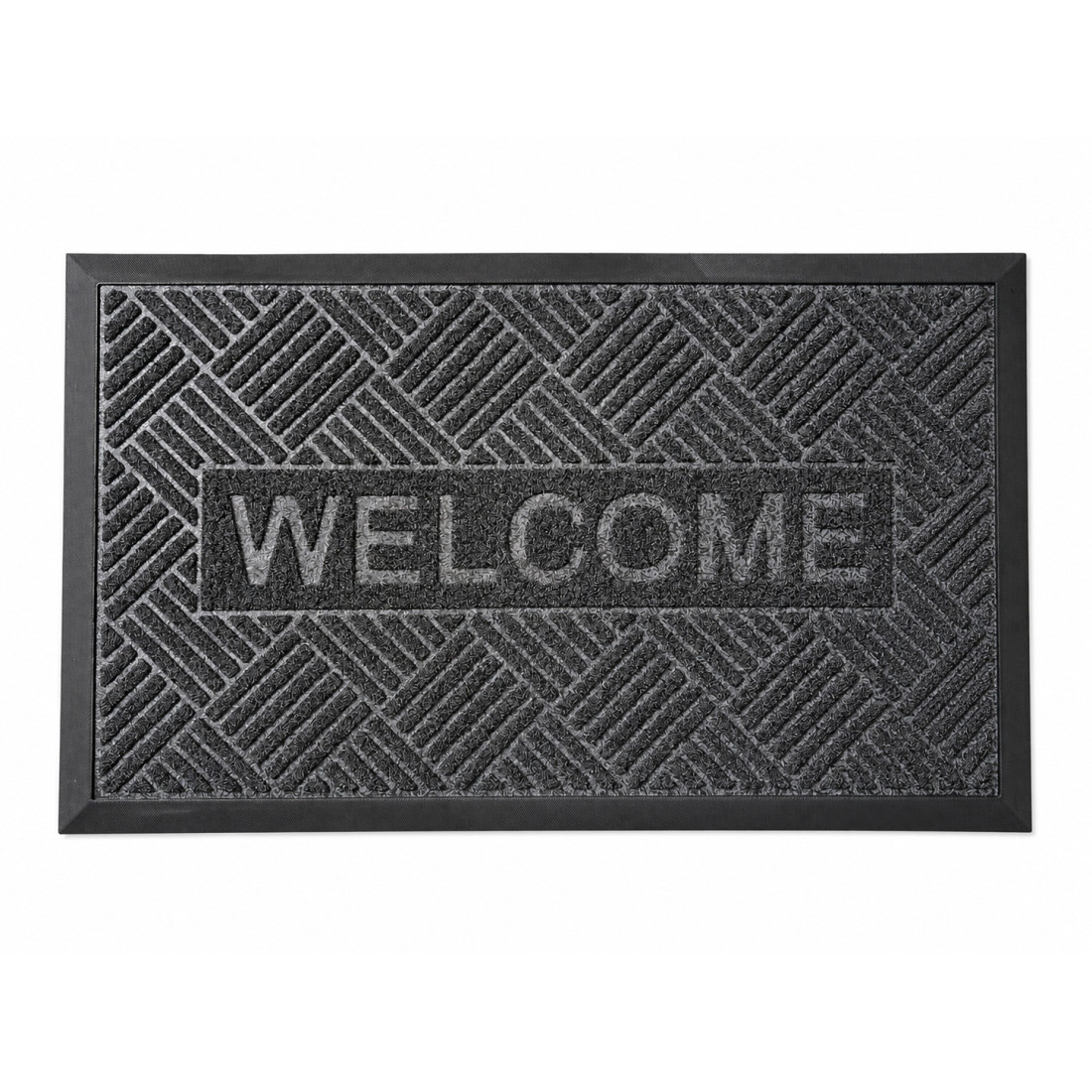 Covoras intrare cauciuc "Welcome", 45 cm x 75 cm, tip gazon artificial, antiderapant, rezistent, decorativ Covoras intrare cauciuc "Welcome", 45 cm x 75 cm, tip gazon artificial, antiderapant, rezistent, decorativ