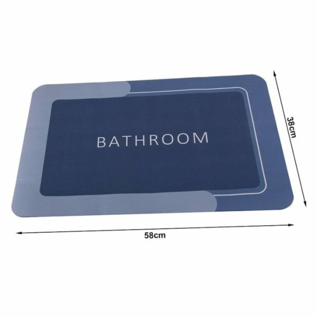Covor de baie super absorbant, antiderapant, uscare rapida, microfibra, 58 x 38 cm, albastru Covor de baie super absorbant, antiderapant, uscare rapida, microfibra, 58 x 38 cm, albastru