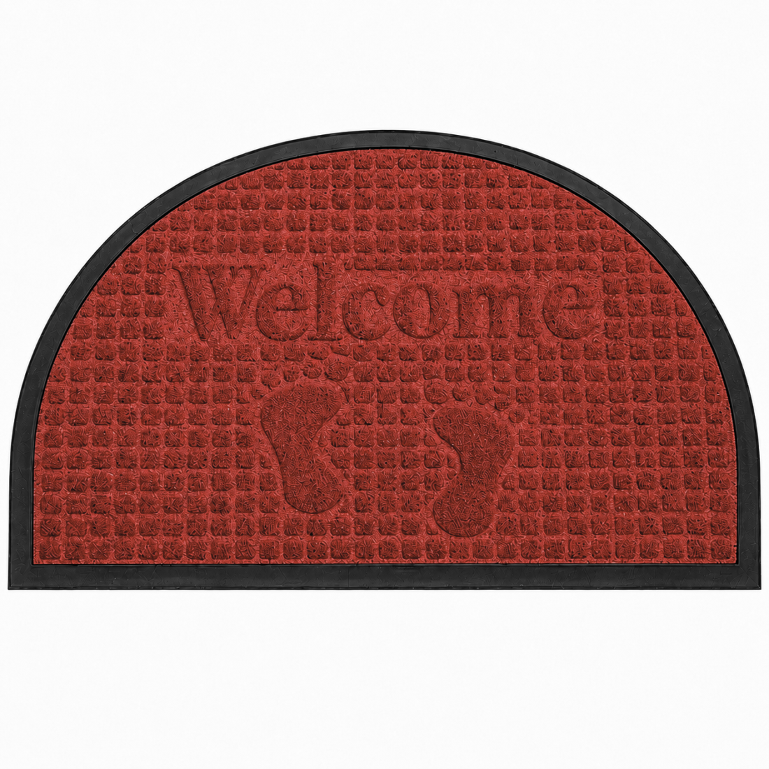 Covoras intrare semicerc, 40 cm x 60 cm, cauciuc, polietilena, antiderapant, rezistent, decorativ, rosu Covoras intrare semicerc, 40 cm x 60 cm, cauciuc, polietilena, antiderapant, rezistent, decorativ, rosu