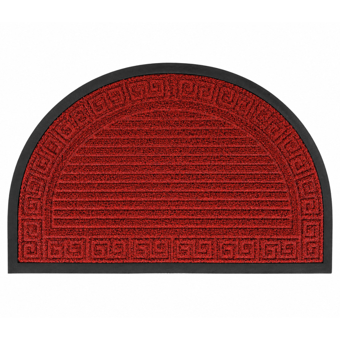 Covoras intrare semicerc, 45 cm x 75 cm, cauciuc, polietilena, antiderapant, rezistent, decorativ, rosu Covoras intrare semicerc, 45 cm x 75 cm, cauciuc, polietilena, antiderapant, rezistent, decorativ, rosu