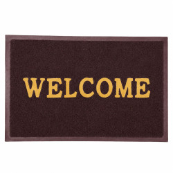 Covoras intrare cauciuc "Welcome", 45 cm x 75 cm, antiderapant, rezistent, decorativ, maro Covoras intrare cauciuc "Welcome", 45 cm x 75 cm, antiderapant, rezistent, decorativ, maro
